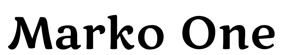 Marko One Font Download Free